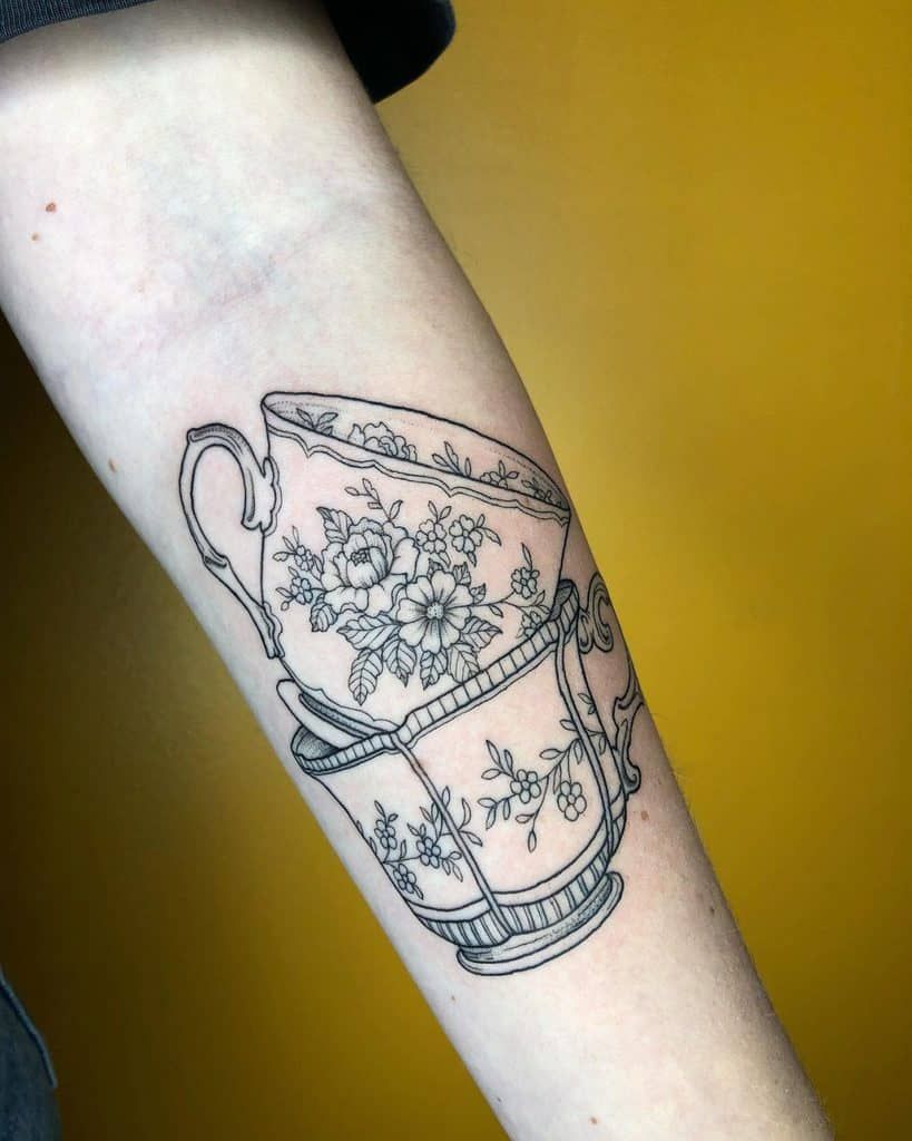 77 Awesome Teacup Tattoo Ideas