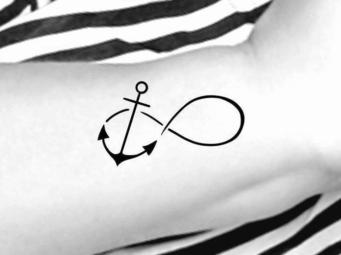 Infinity Anchor Temporary Tattoo - Etsy