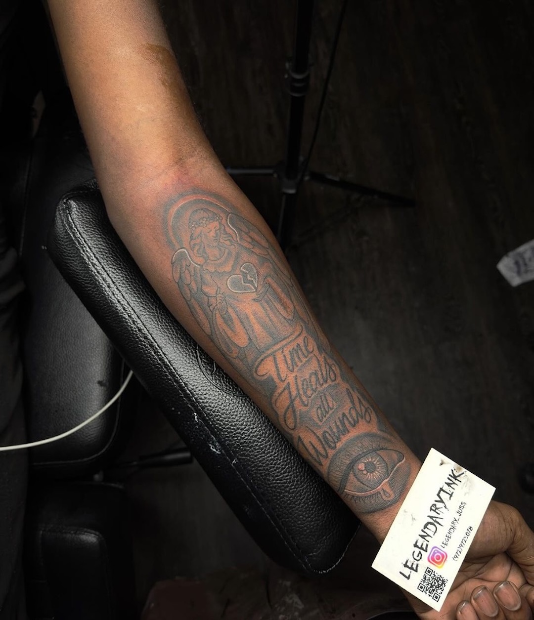 Forearm Angel Tattoo