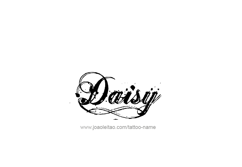 Daisy Name Tattoo Designs