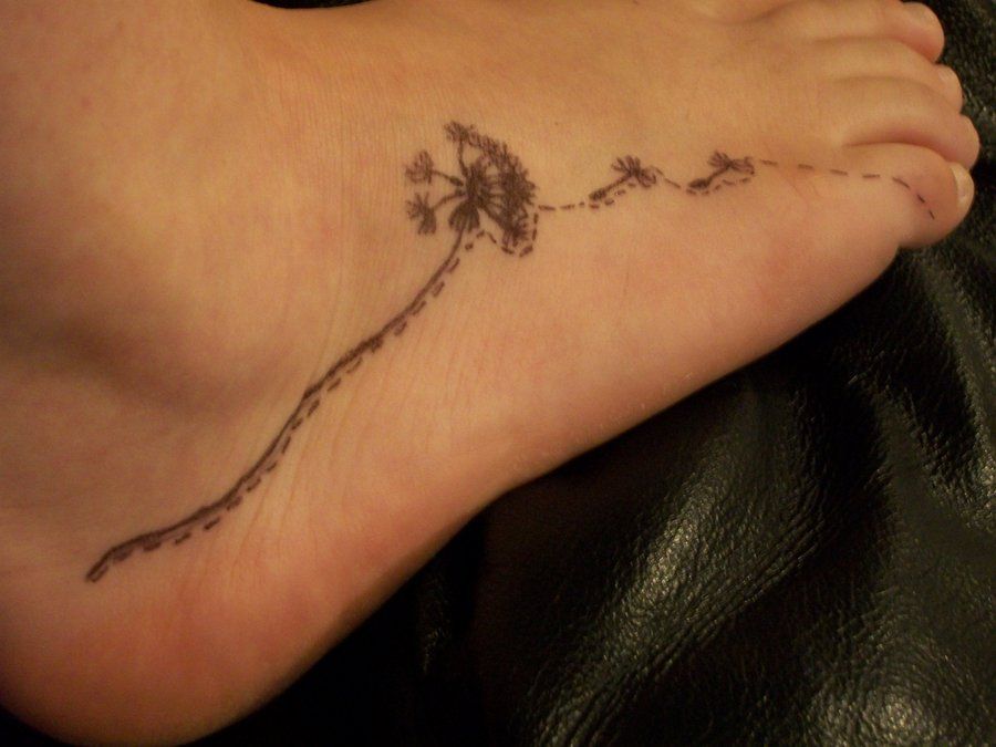 Dandelion foot tattoo idea by j-fern on DeviantArt