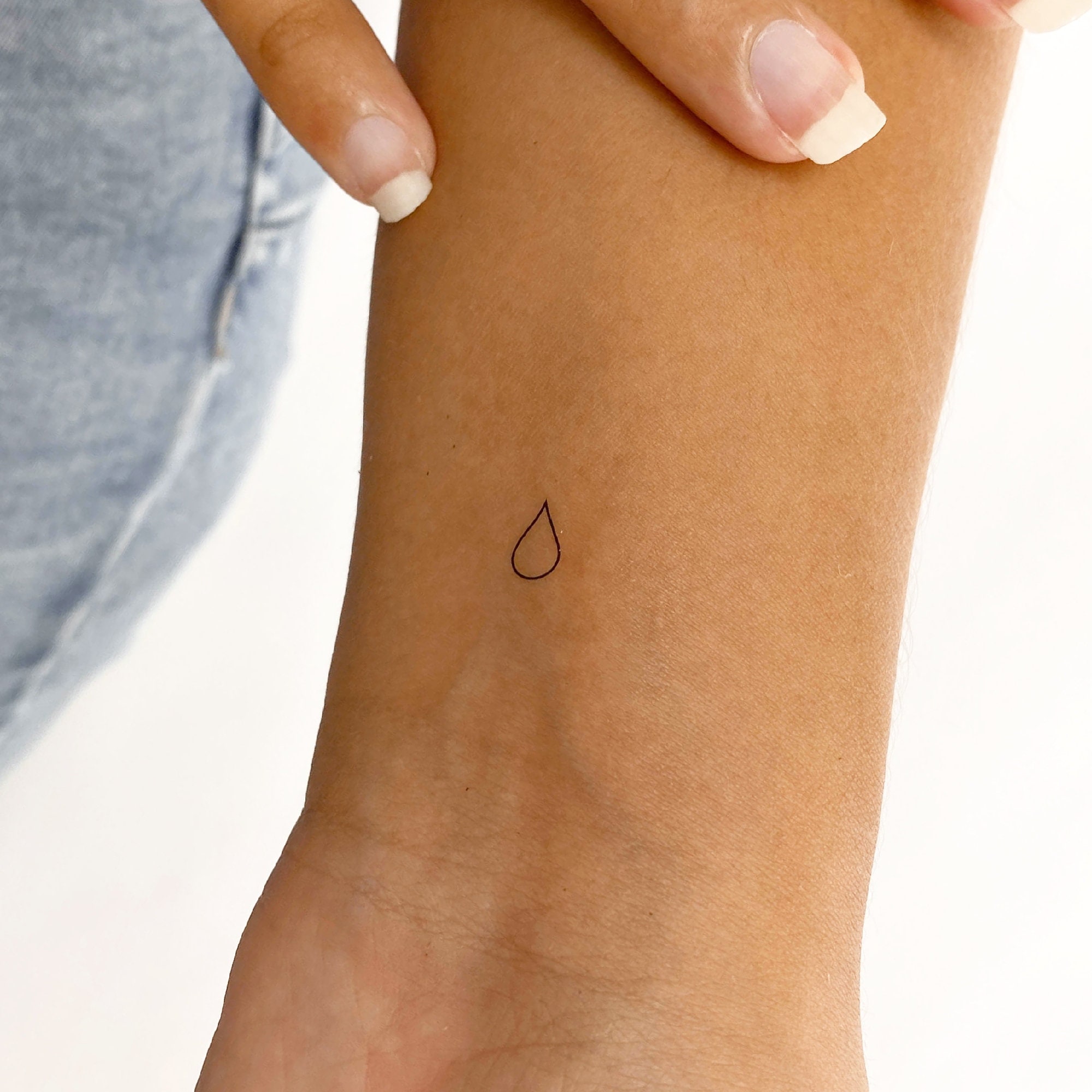 Waterdrop Temporary Tattoo set of 3 - Etsy