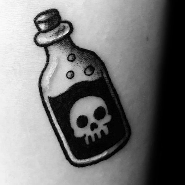 40 Amazing Poison Bottle Tattoo Designs for Men [2024 Guide]