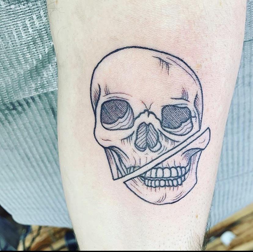 Broken Skull (left forearm). Done by Kayla at Ta2you Tattoo in ...