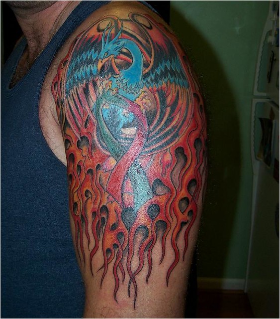 Phoenix tattoo #3 session (finished) | this is just hours af… | Flickr