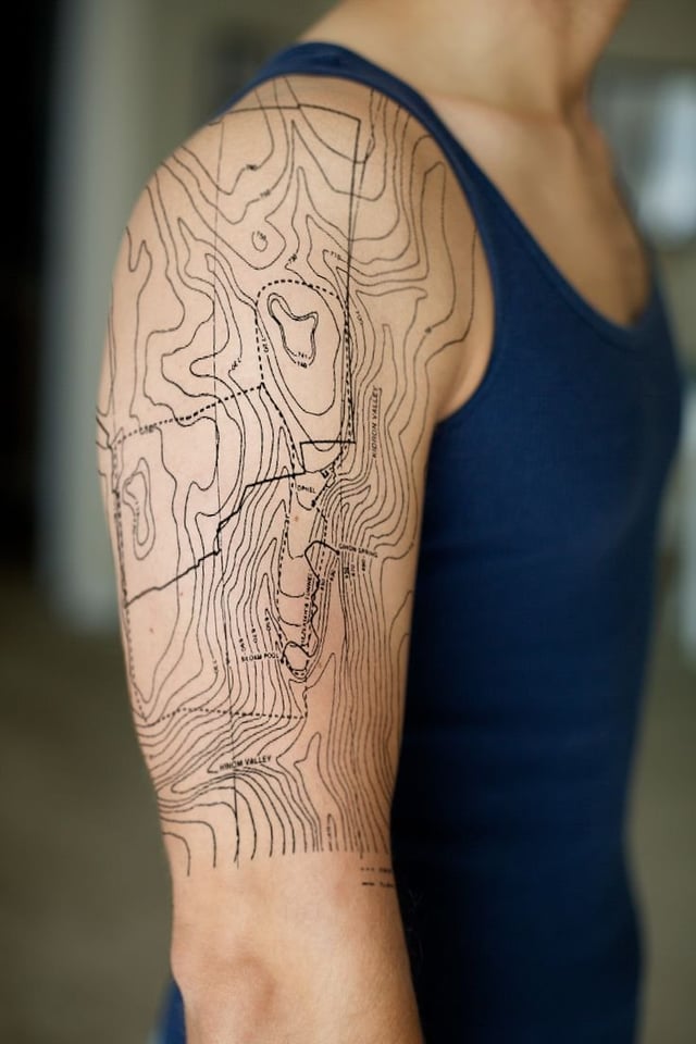 Thinking about getting a topographic tattoo like this of one. Any ...