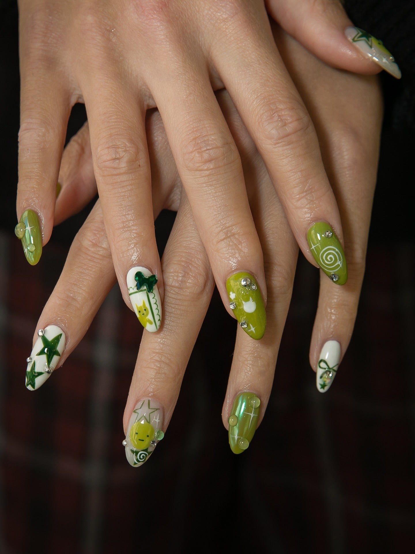 1. Green Energy Nail Art (Pretty Nail Ideas)