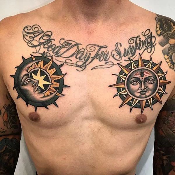 60 Best Sun and Moon Tattoos to Express Your Inner Self – Meanings ...