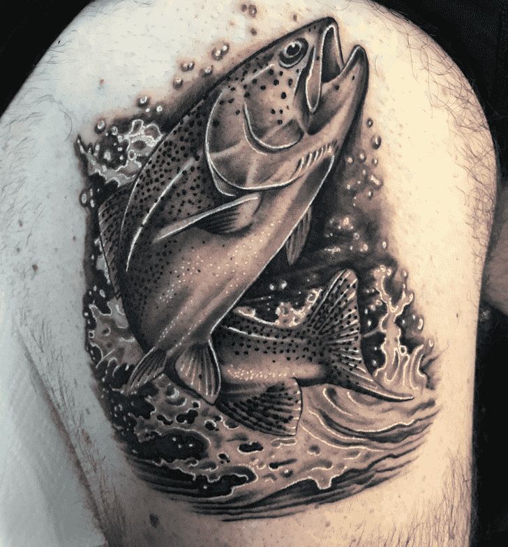 Salmon Fish Tattoo Design Ideas Images