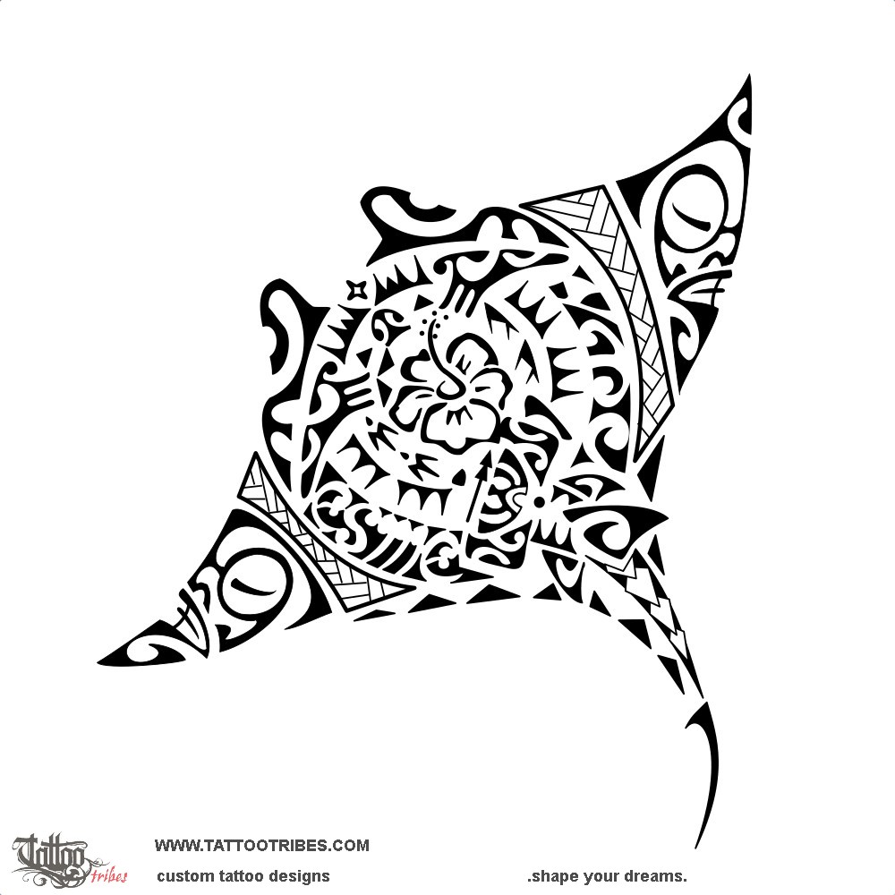 Manta ray (Daughter) manta ray turtle original Polynesian tattoo ...