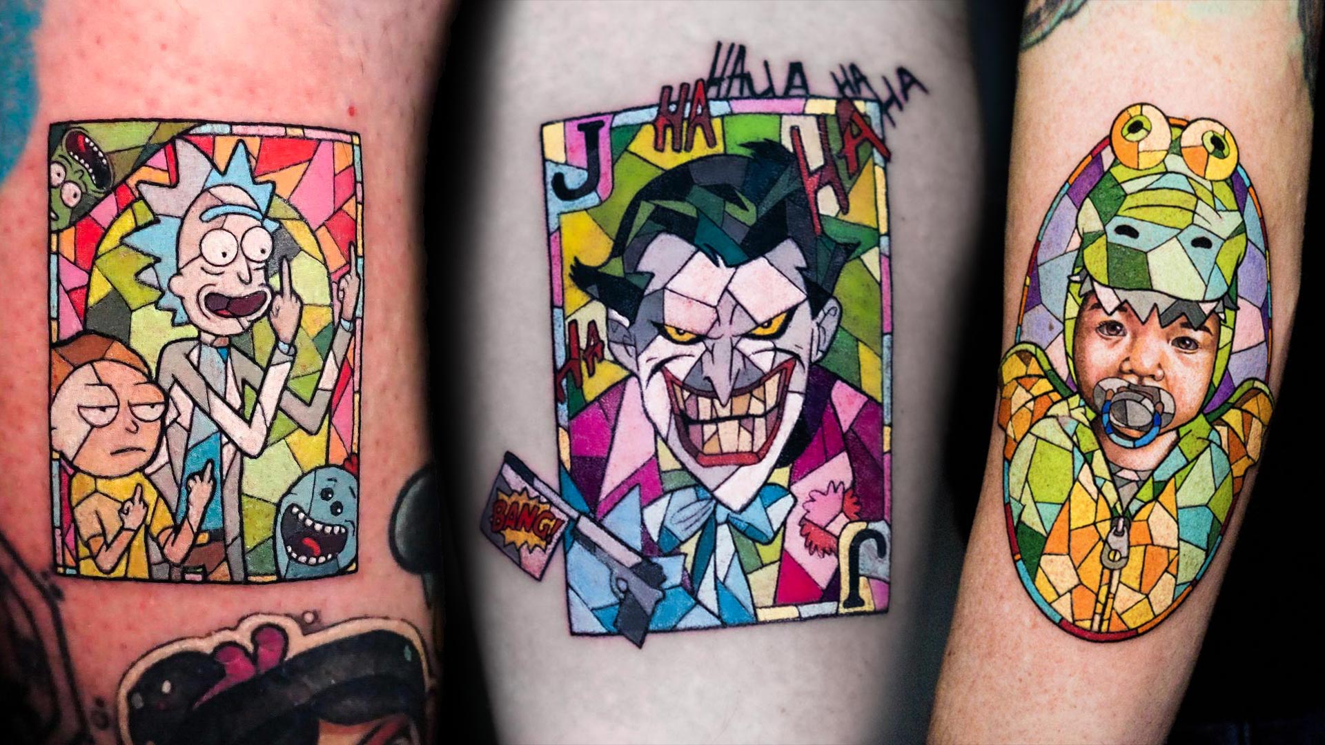 Stained glass tattoos - Andres Makishi | Tattoo Artists in NYC ...