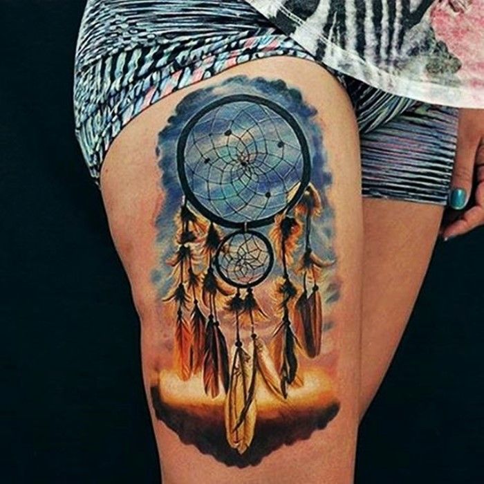 25 Colorful Dreamcatcher Tattoos That Are Absolutely Unique ...