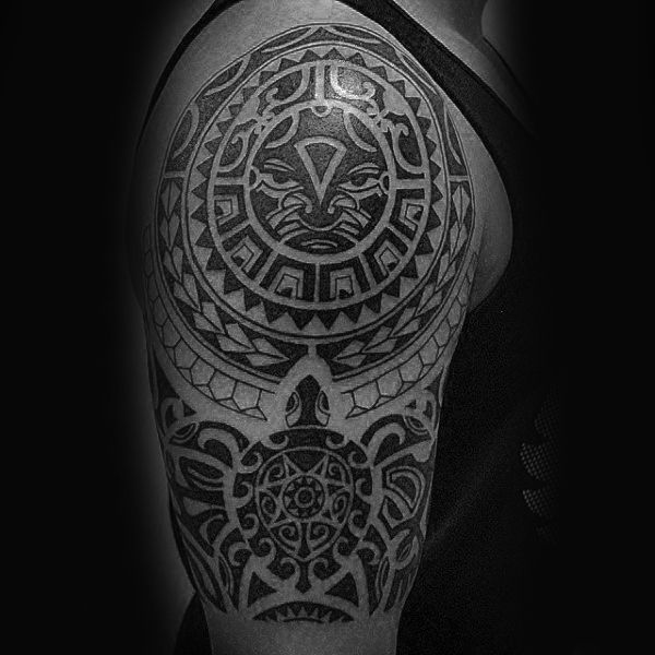 50 Awesome Tribal Sun Tattoo Designs for Men [2024 Guide]