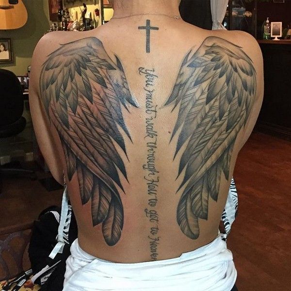 Incredible Faith Tattoo With Angel Wings 2023