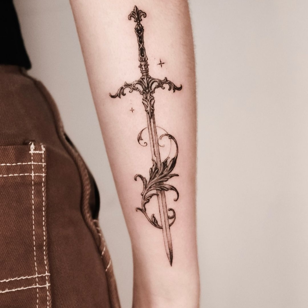 Sword Strength Tattoo