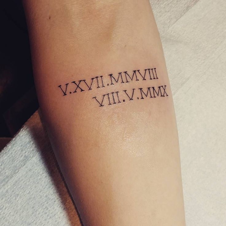 250+ Birth Date Tattoos Ideas (2024) Roman Numeral Designs With ...