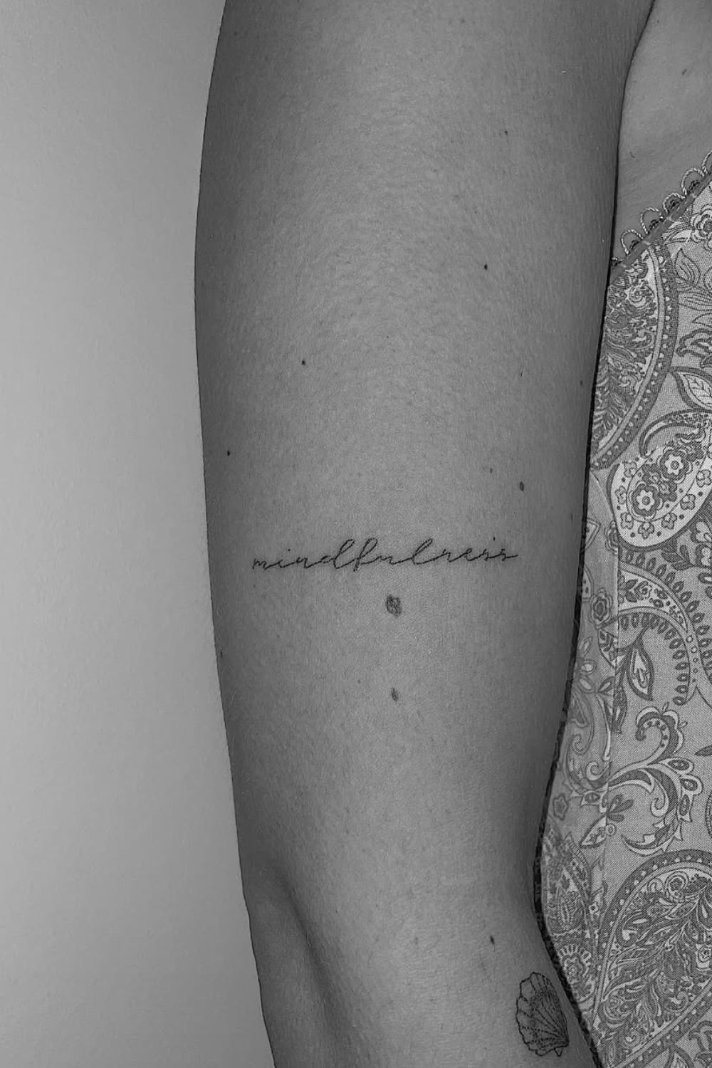 One word mindfulness tattoo