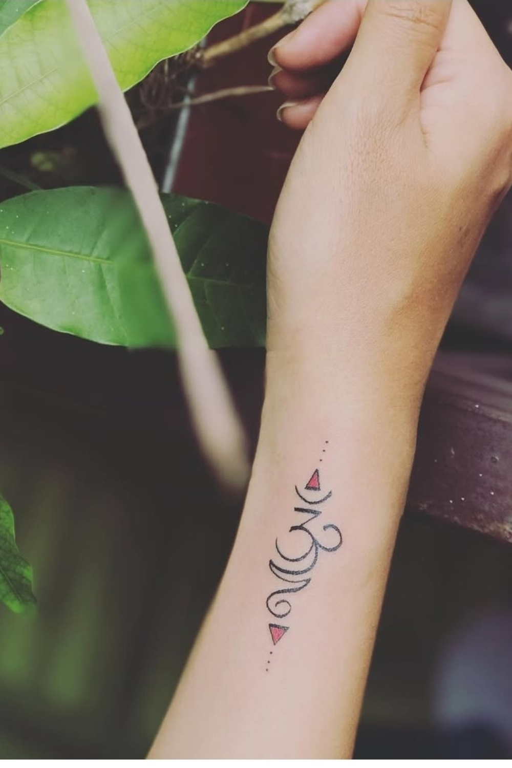 Minimalist Breathe Sanskrit tattoo