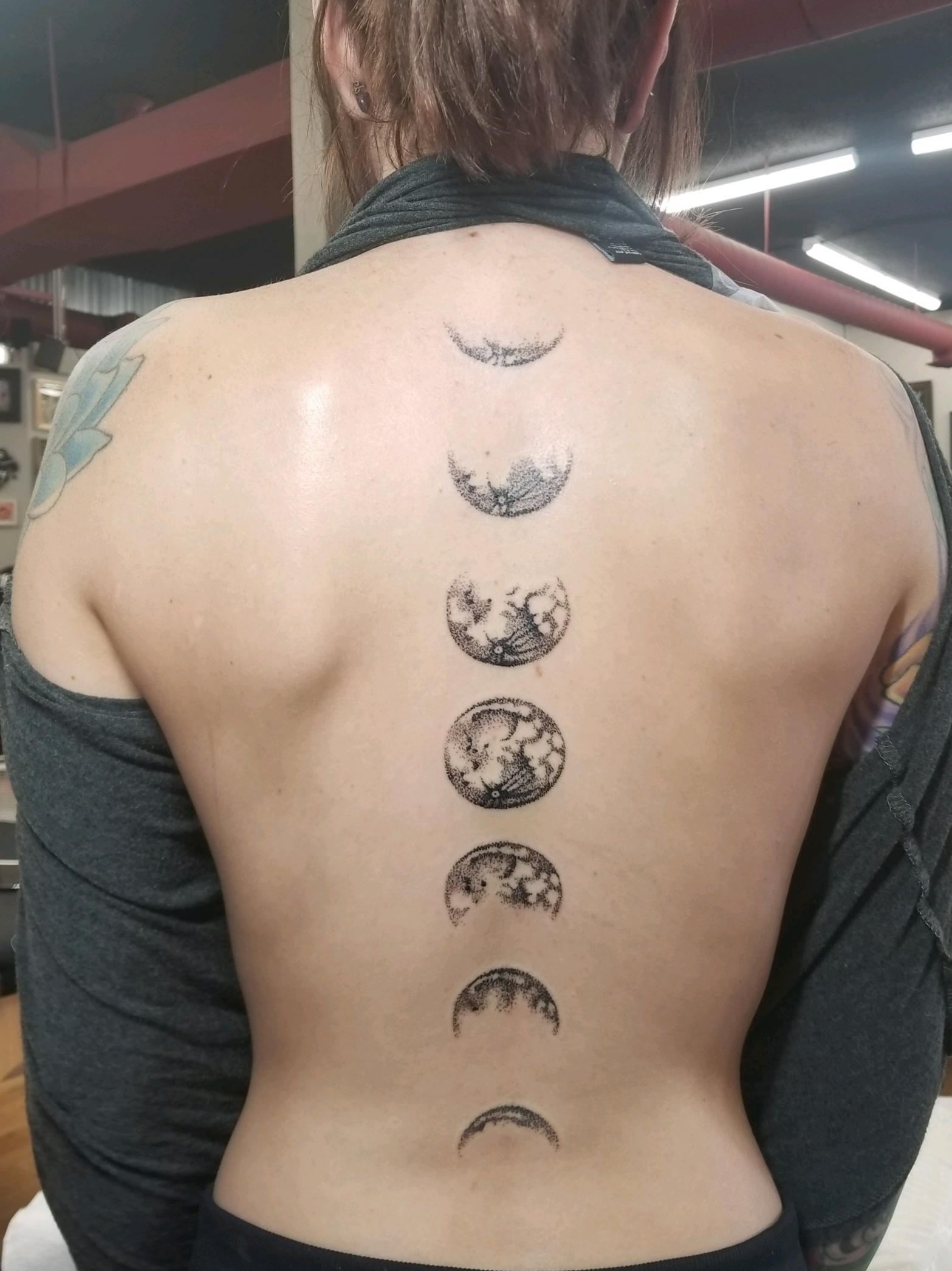 Moon Phases by Teddy Nigels at End of Days. Denver, CO. : r/tattoos
