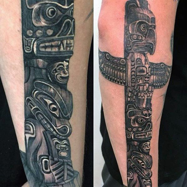 70 Artistic Totem Pole Tattoo Designs for Men