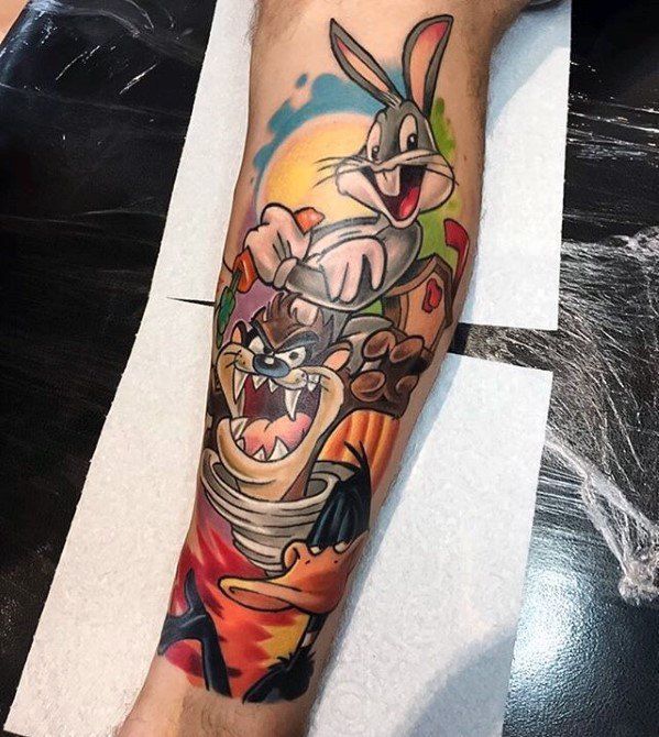 60 Looney Tunes Tattoos for Men [2024 Inspiration Guide]
