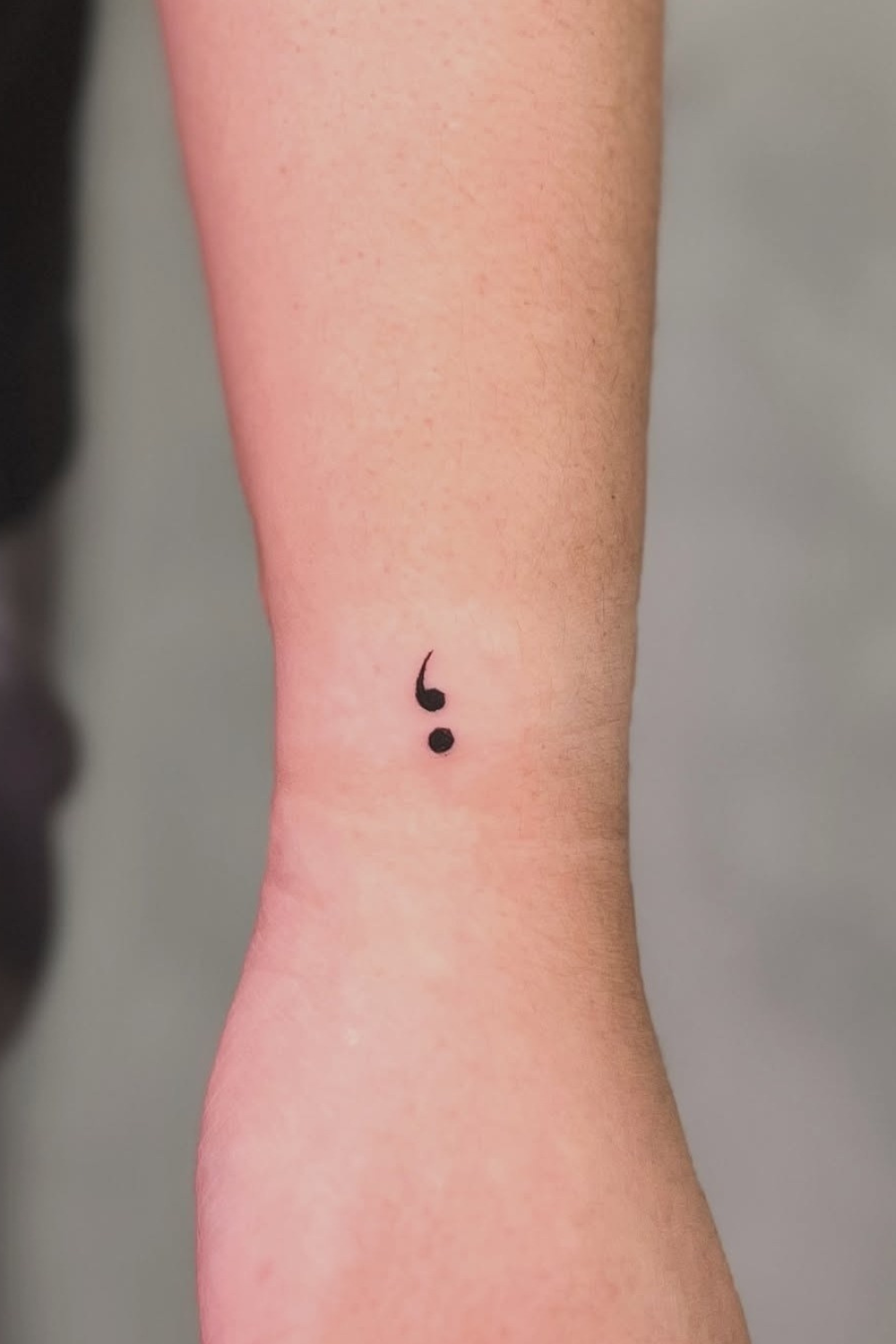 Semicolon tattoo