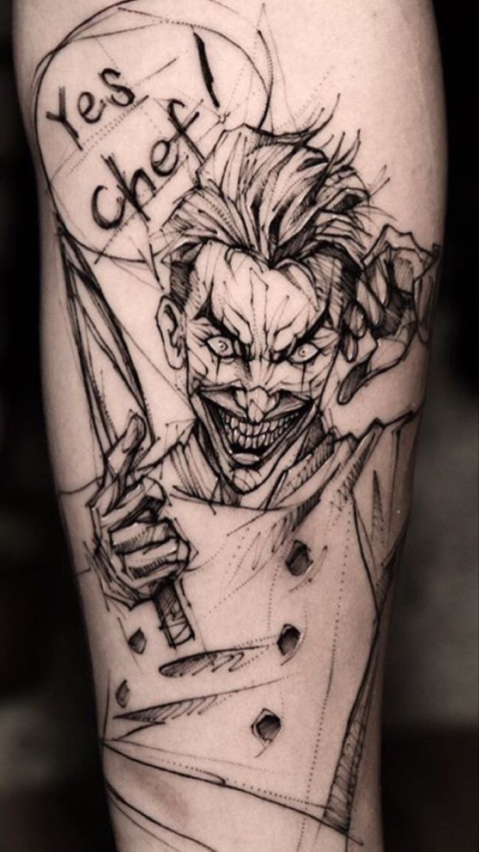 yeschef #joker #cook #tattoo