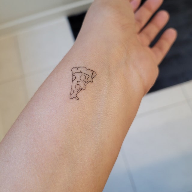 Pizza Slice Temporary Tattoo set of 3 - Etsy