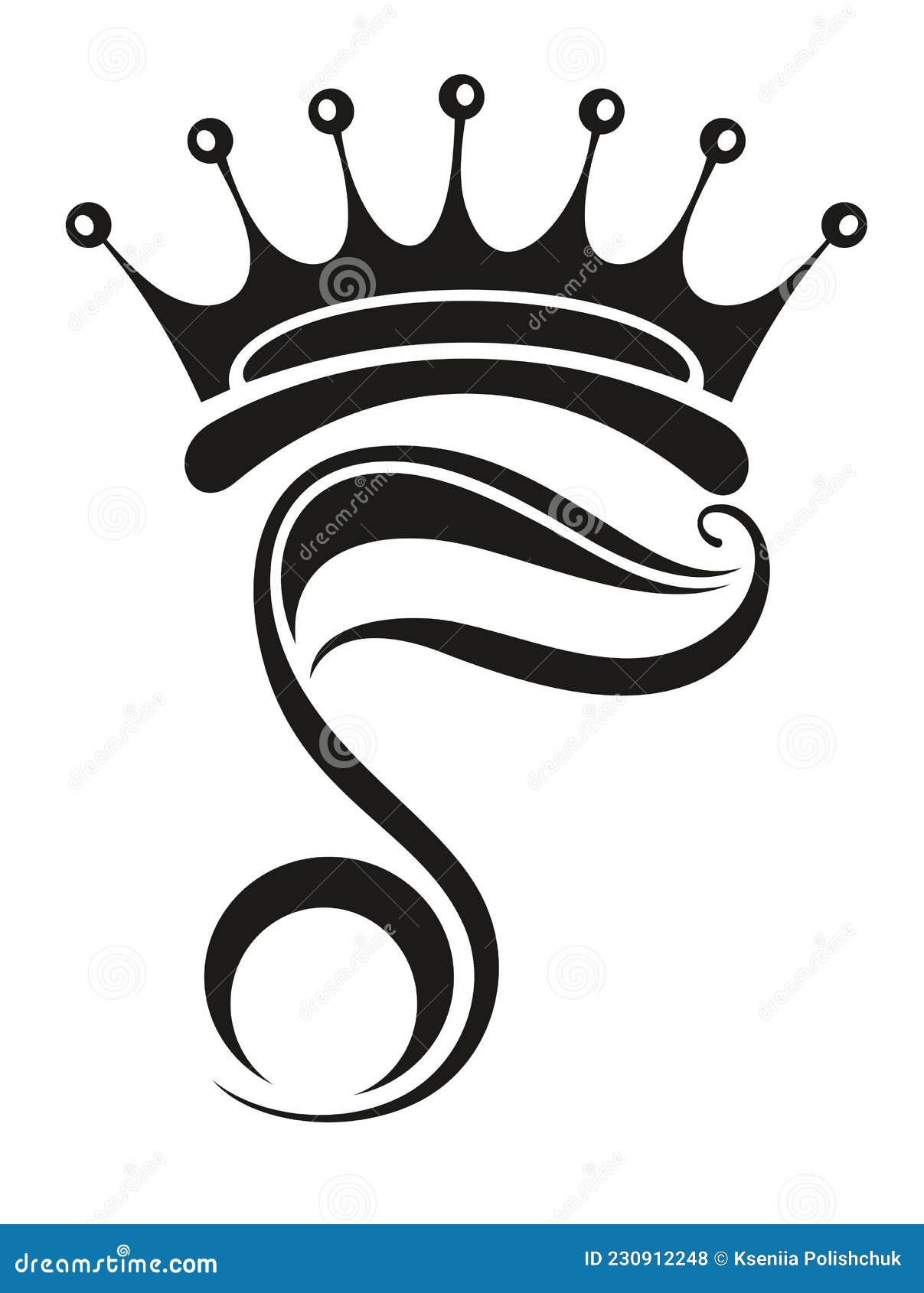 Musical Symbol Note with Crown .Tattoo Music Symbol.Tribal Vector ...