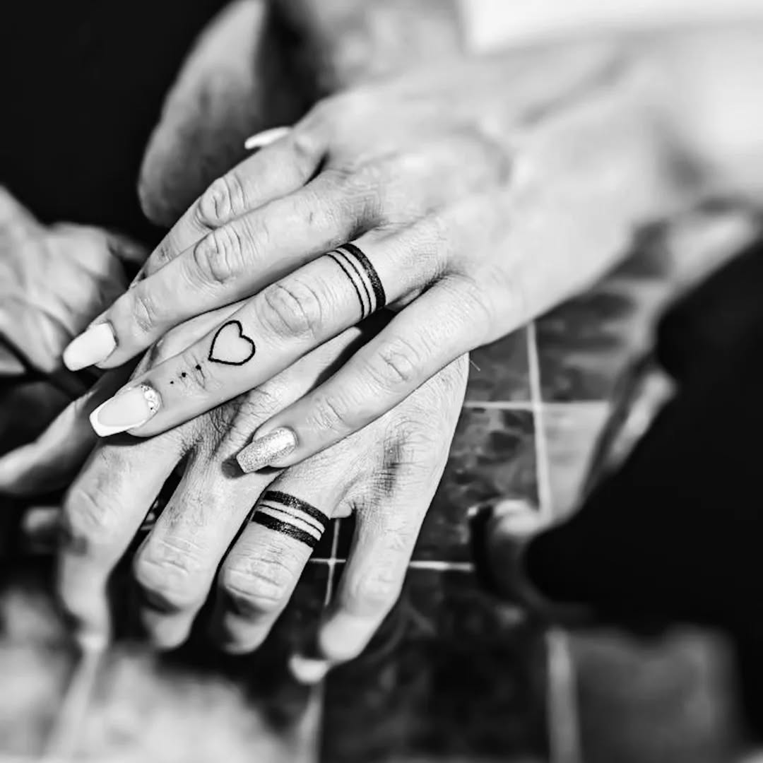 Unique ring tattoo design showcasing love