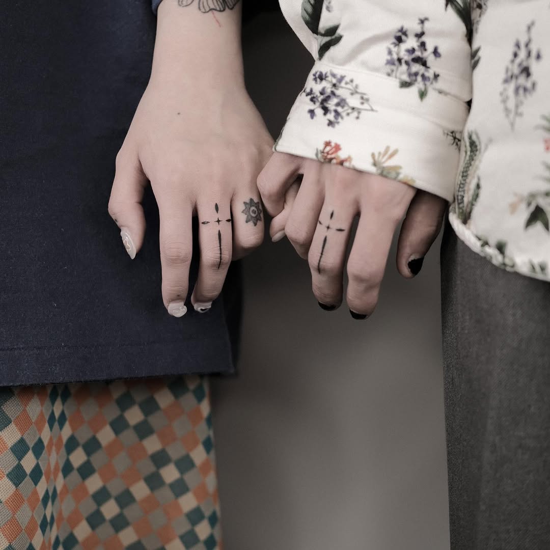 Unique wedding ring tattoos for couples' bond