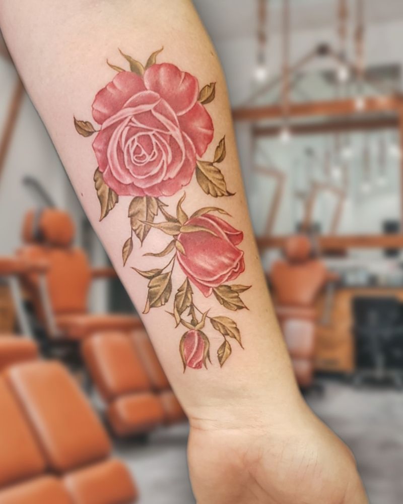 Rose In Bloom Tattoo