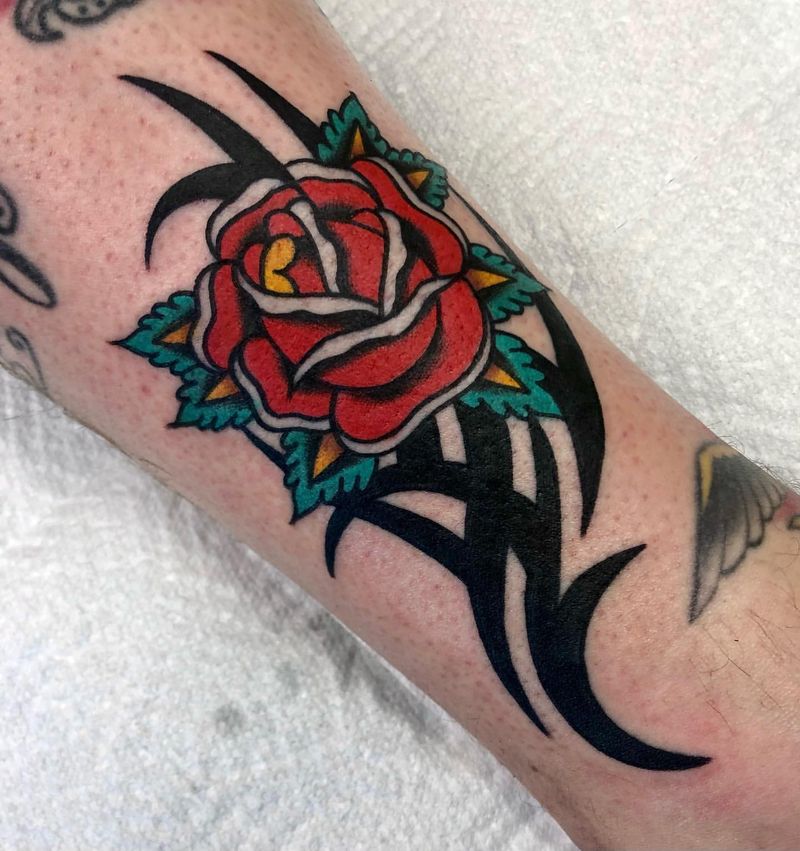 Tribal Rose Tattoo