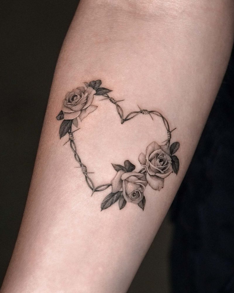 Rose Heart Tattoo