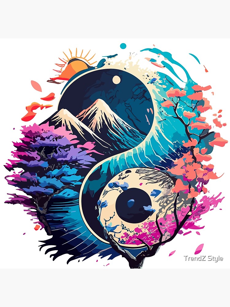 Yin and Yang Circular Tattoo Design - Harmony and Balance Symbol ...