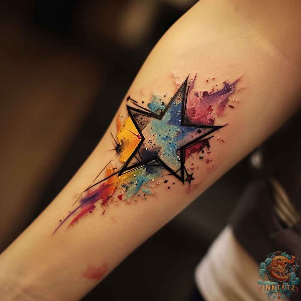 Shooting Star Tattoos: 94 designs You'll Love
