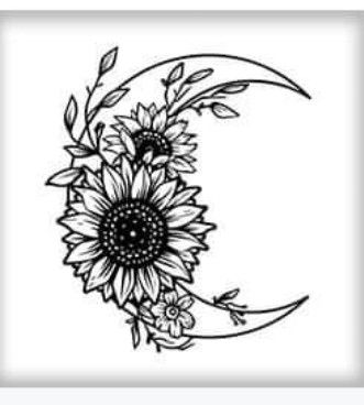 Sunflower moon tattoo ideas