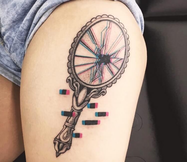 Broken mirror tattoo by Damian Orawiec | Post 27360
