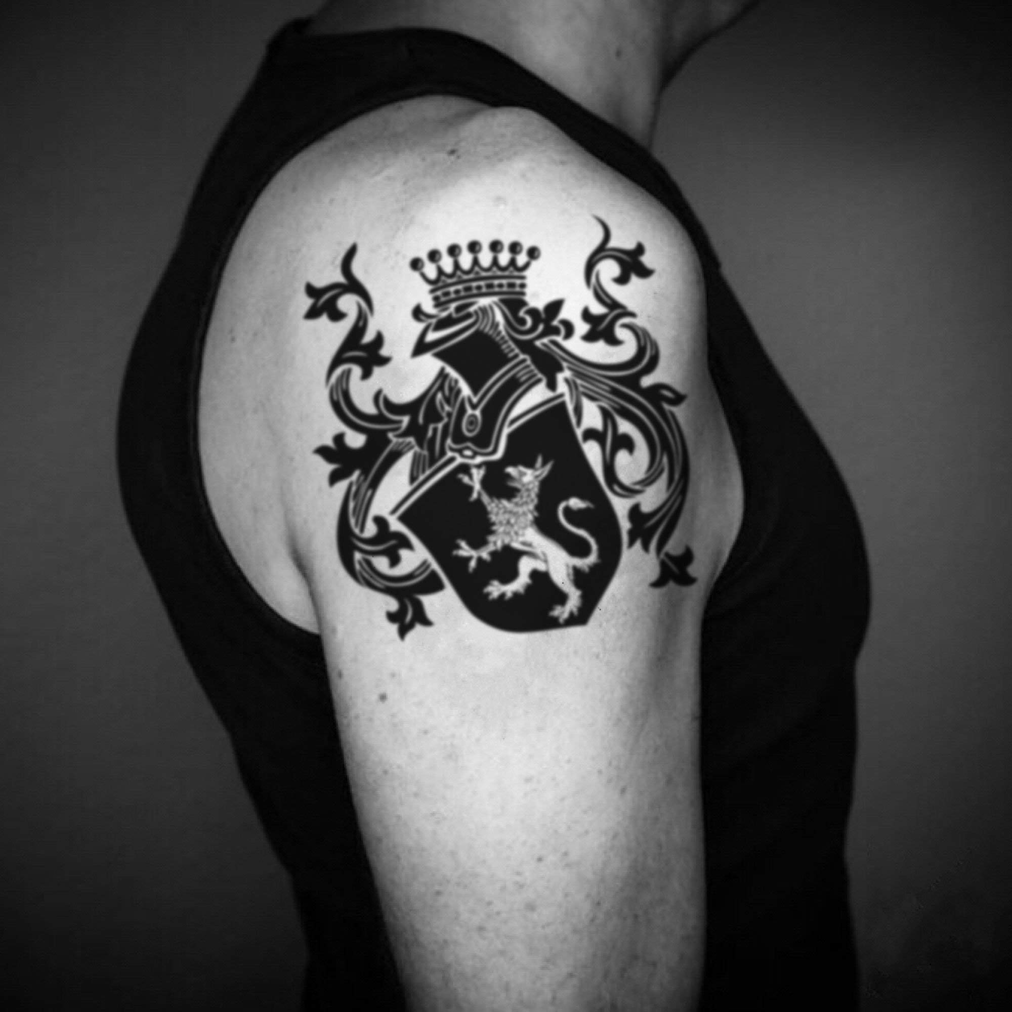 Amazon.com : Family Crest Coat Of Arms Temporary Tattoo Sticker ...