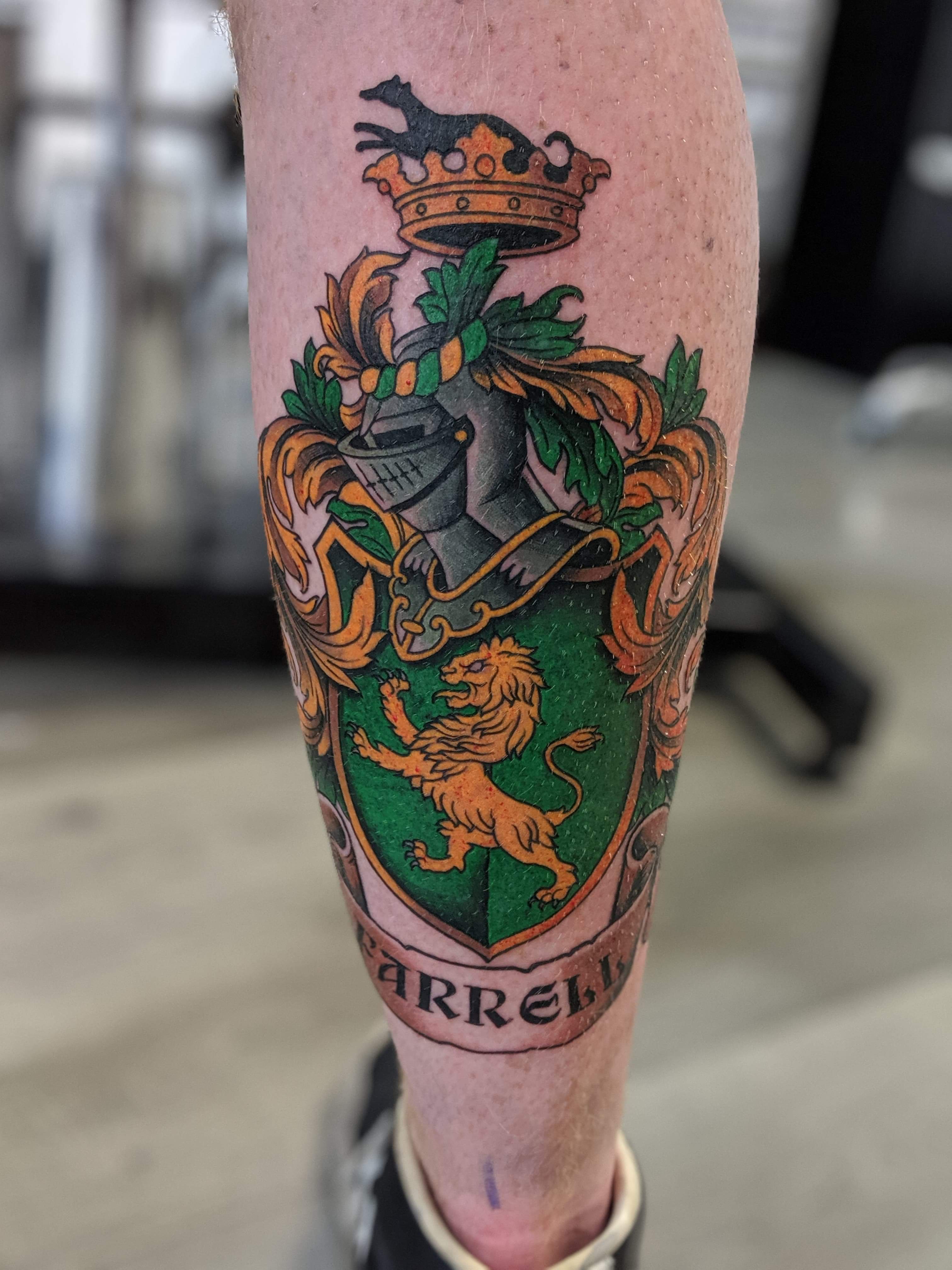 My first tattoo. It's of my family crest : r/tattoo