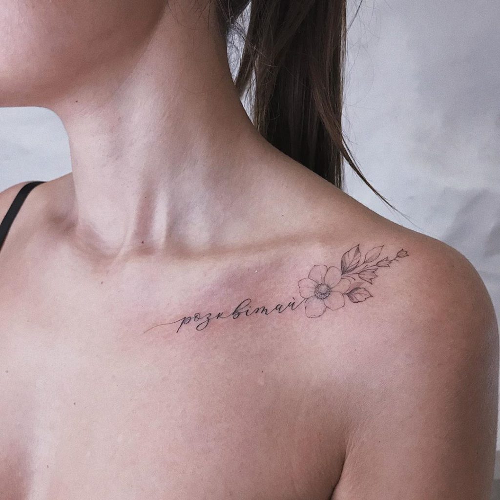Family Collarbone Tattoo