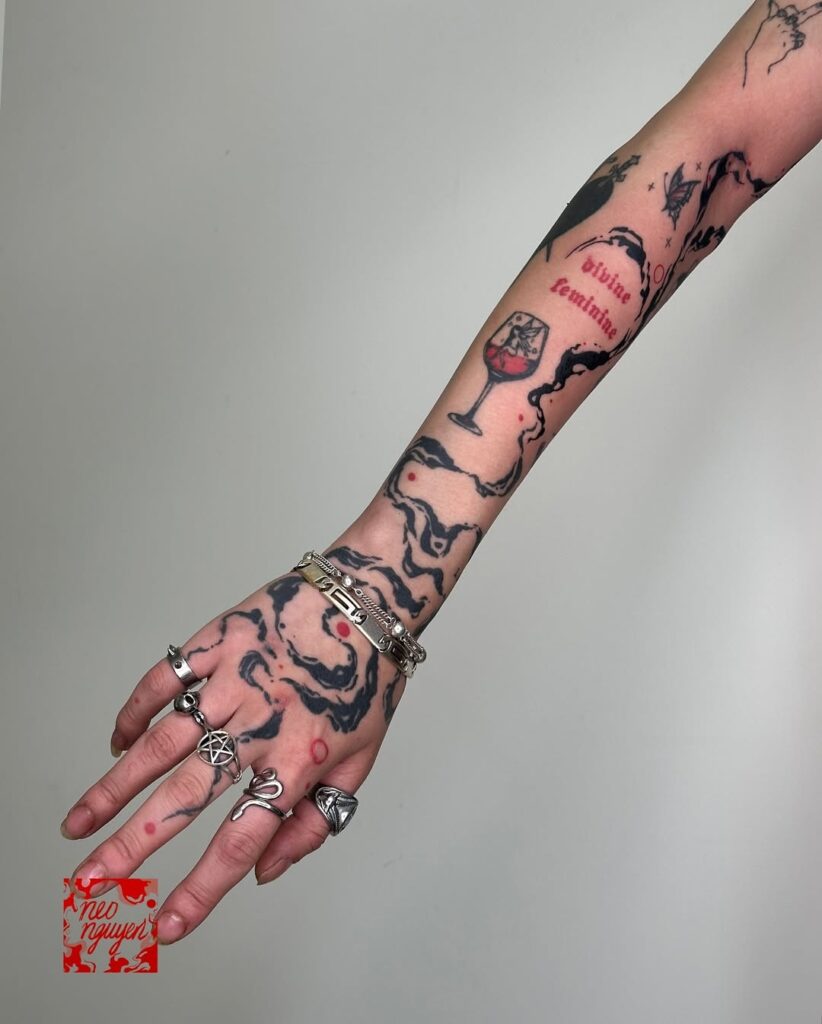 Abstract Half-Sleeve Tattoo