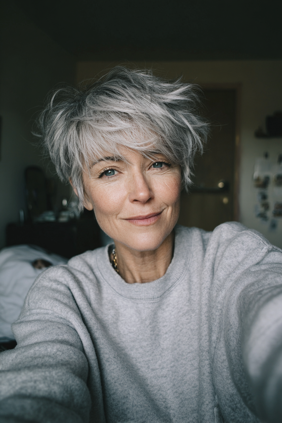 21. Shag-Inspired Pixie (Short Pixie Hairstyles For Older Women) - Short Pixie Hairstyles For Older Women