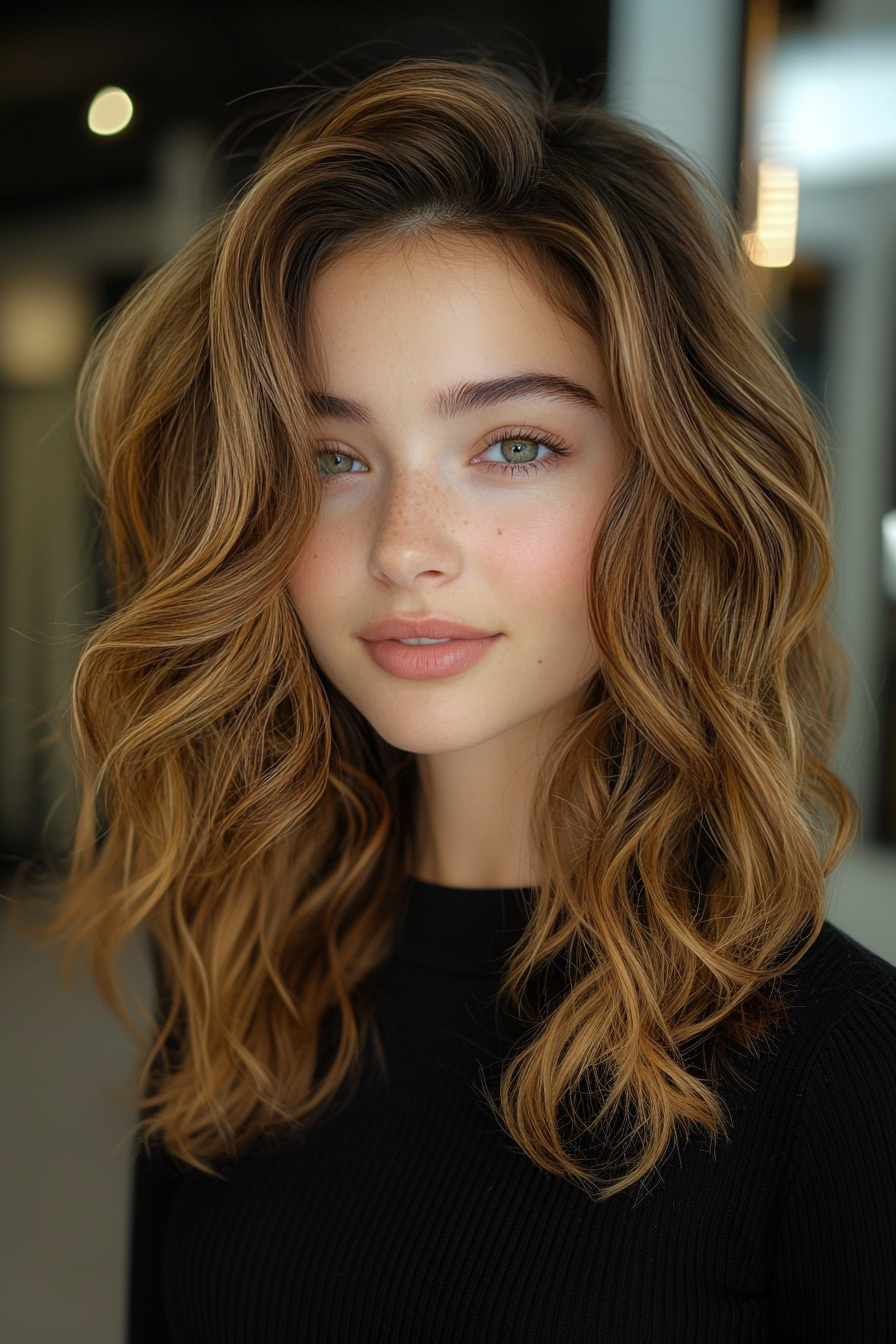 18. Soft Messy Curls in Golden Brown (Messy Hairstyles) - Messy Hairstyles