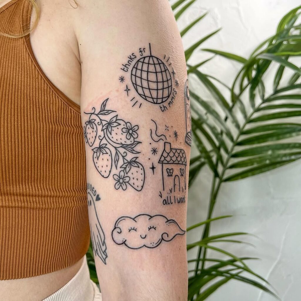 Patchwork Half-Sleeve Tattoo