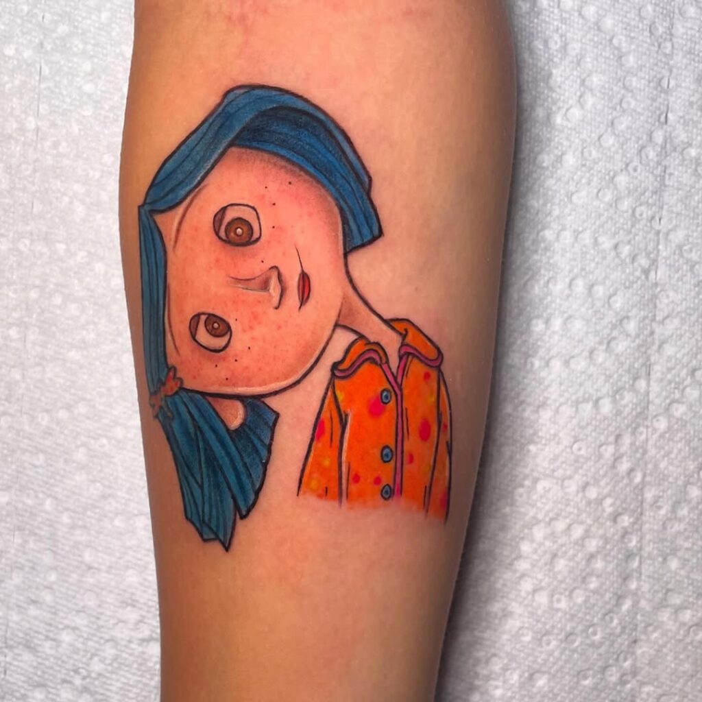 Vibrant Coraline Tattoo