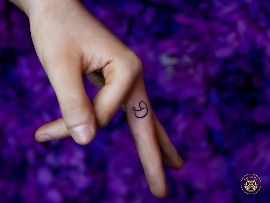 Simple Letter Finger Tattoo