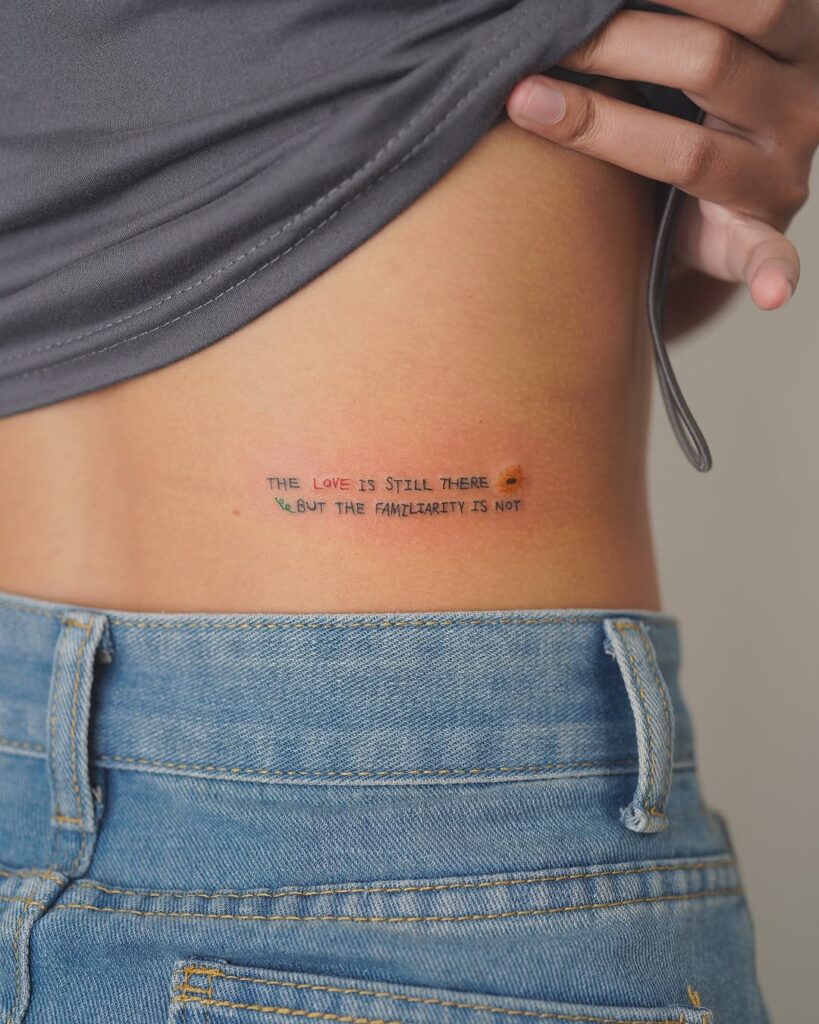 Lower Back Quote Tattoo