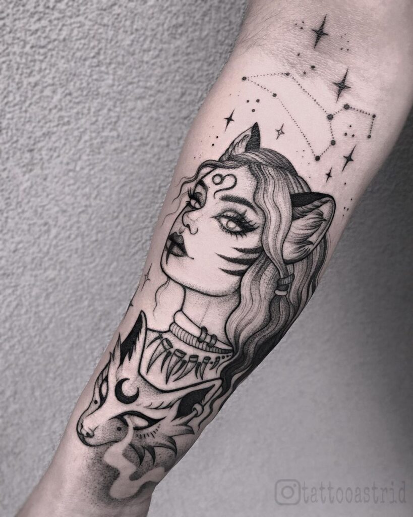 Leo Complex Forearm Tattoo