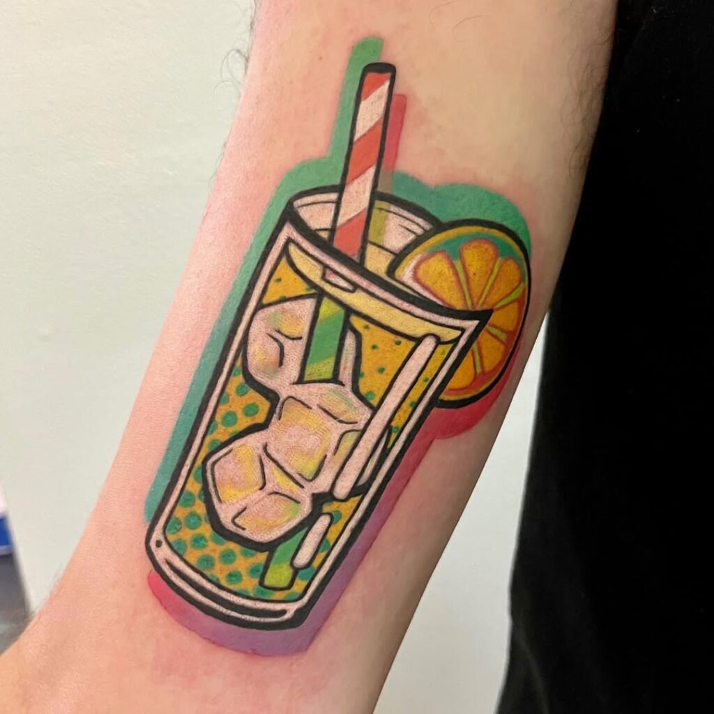 Funky Popart Lemonade Tattoo